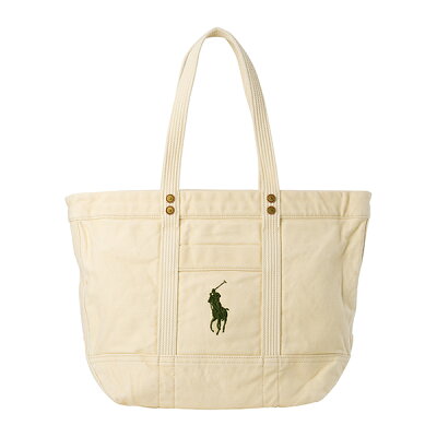 【ポイント5倍!5/30限定】ポロ ラルフローレン トートバッグ POLO RALPH LAUREN ビックポニー 428597440 010 ユニセックス クリーム