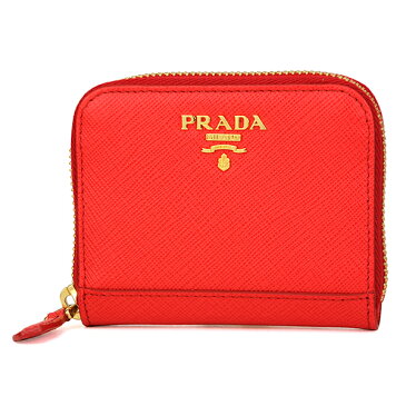 プラダ コインケース PRADA 1MM268 UZF F0D17 財布 サフィアーノ メタル SAFFIANO METAL レディース LACCA(ラッカ) レッド 赤 メタルロゴ シンプル【 送料無料】