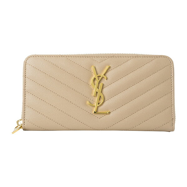 【最大3000円OFFクーポン★10/29(金)14：00まで】サンローラン 長財布(ラウンドファスナー) SAINT LAURENT 358094 BOW01 2721 財布 モノグラム MONOGRAMME ZIP AROUND WALLET レディース DARKBEIGE(ダークベージュ) ベージュ【 送料無料】