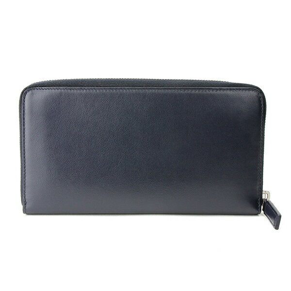 【最大3000円OFFクーポン★10/29(金)14：00まで】サンローラン 長財布(ラウンドファスナー) SAINT LAURENT 462359 DV70E 4147 財布 ロゴプレート LOGO PLATE ZIP AROUND WALLET メンズ DEEP MARINE(ディープマリン) ブルー 青【 送料無料】