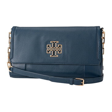 【最大3000円OFFクーポン★1/13(水)14：00まで】トリーバーチ ショルダーバッグ TORY BURCH 48291 417 バッグ ブリテン BRITTEN FOLD OVER MESSENGER CROSSBODY レディース HUDSON BAY(ハドソンベイ) ネイビー【 送料無料】