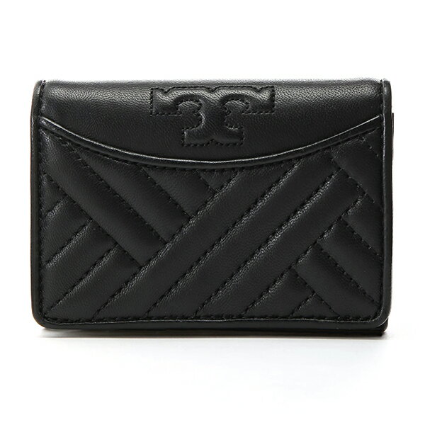 【最大3000円OFFクーポン配布中★2/17(月)14：00まで】トリーバーチ カードケース TORY BURCH 50648 001 ブランド小物 アレクサ ALEXA FOLDABLE MINI WALLET レディース BLACK ブラック 黒【 送料無料】