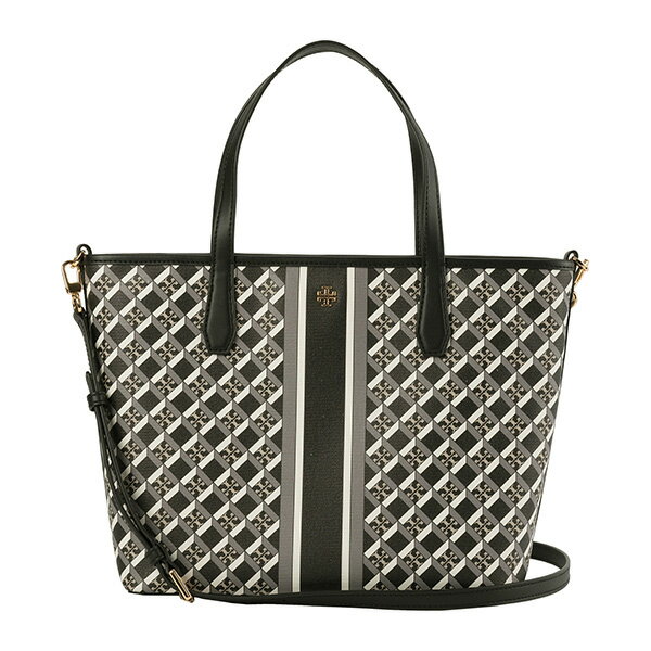 【P5倍5/25限定さらに最大5,000円OFFクーポン】トリーバーチ トートバッグ TORY BURCH ジオ ロゴ 89763 895 レディース ブラック系 黒のサムネイル