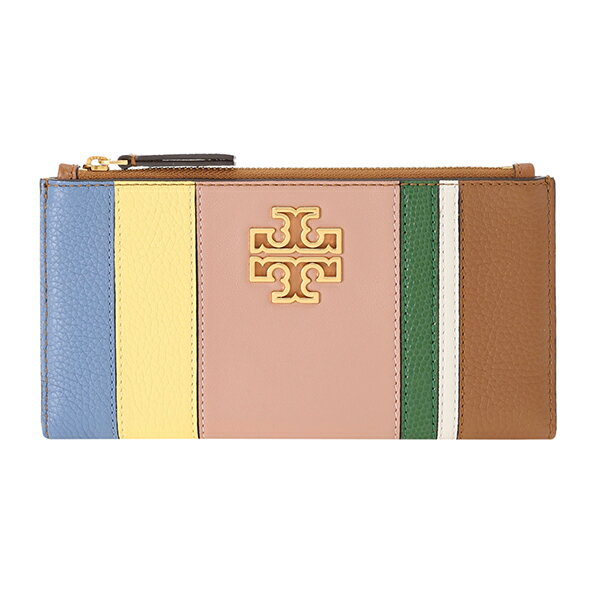トリーバーチ 長財布 TORY BURCH 80109 201 ブリテン ストライプ レディース ブラウン 茶のサムネイル