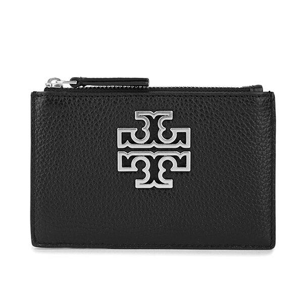 【最大5,000円OFFクーポン対象】トリーバーチ カードケース TORY BURCH ブリテン 75027 003 BLACK/SILVER レディース ブラック 黒