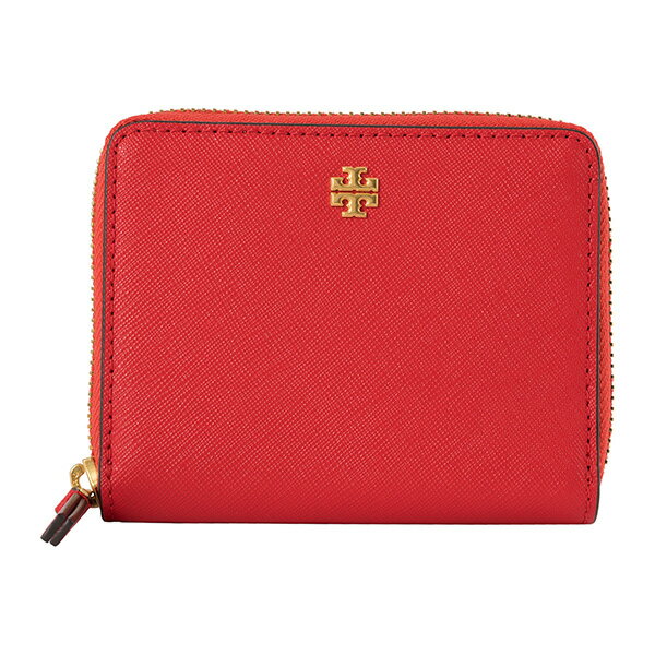 トリーバーチ 財布（レディース） 【10%OFF★楽天スーパーSALE対象】トリーバーチ 2つ折り財布 TORY BURCH エマーソン 136098 608 レディース レッド 赤