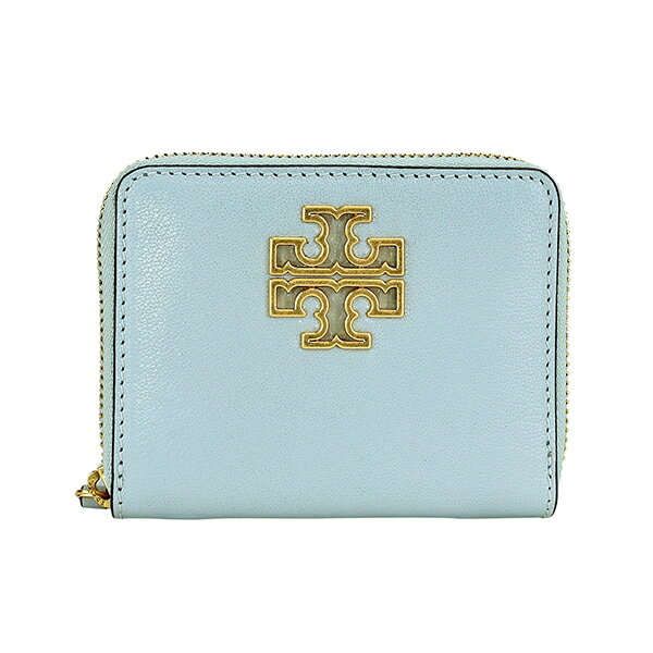 トリーバーチ 財布（レディース） 【10%OFF★楽天スーパーSALE対象】トリーバーチ 2つ折り財布 TORY BURCH ブリテン 139266 409 レディース ライトブルー 水色