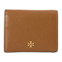 トリーバーチ 財布（レディース） 【GWスペシャル★最大10,000円OFFクーポンあり】トリーバーチ 2つ折り財布 TORY BURCH ブレイク カラーブロック 84691 907 レディース ブラウン 茶 ピンクベージュ