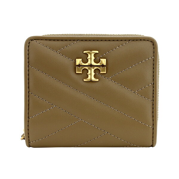 トリーバーチ 財布（レディース） 【10%OFF★楽天スーパーSALE対象】トリーバーチ 2つ折り財布 TORY BURCH キラ シェブロン 90344 250 レディース ベージュ グレージュ