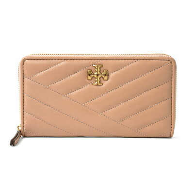 【最大30,000円OFFクーポン対象】トリーバーチ 長財布(ラウンドファスナー) TORY BURCH キラ シェブロン 90348 288レディース ベージュ