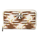 【P5倍4/20限定★さらに最大5000円クーポン対象】トリーバーチ 長財布(ラウンドファスナー) TORY BURCH ブリテン 136156 974 レディース ホワイト 白 ブラウン系