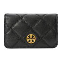 トリーバーチ 財布（レディース） 【GWスペシャル★最大10,000円OFFクーポンあり】トリーバーチ 2つ折り財布 TORY BURCH ウィラ 87868 001 レディース ブラック 黒