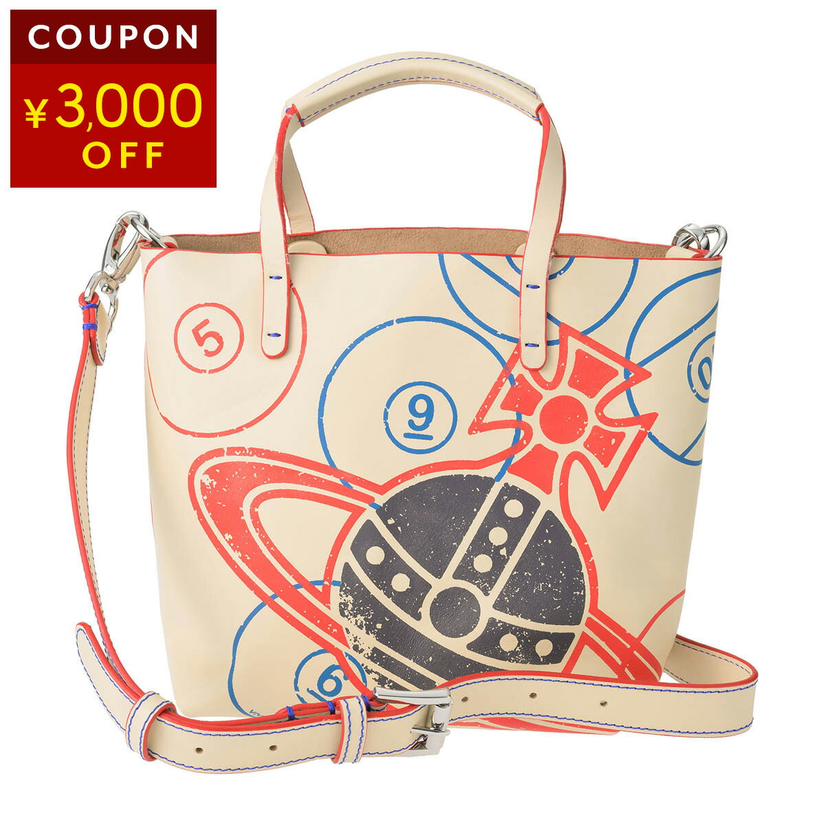 ヴィヴィアン ウエストウッド トートバッグ Vivienne Westwood ストゥディオ 4205007PU L00CE B308 レディース ベージュ【3,000円OFF★決算クーポン】