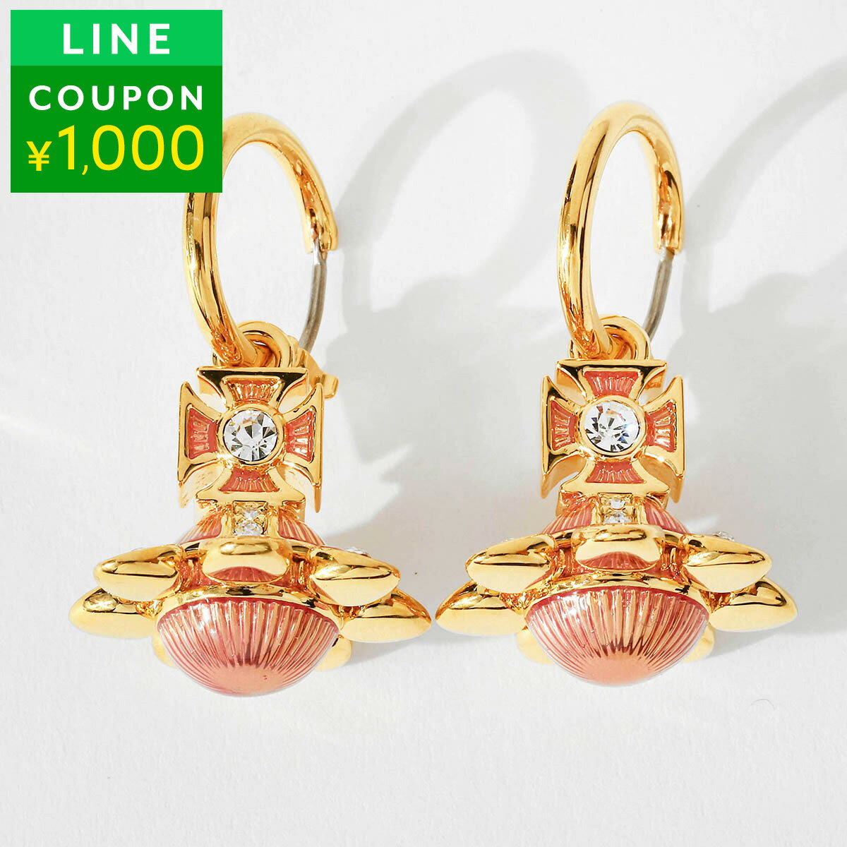 樂天商城 - ヴィヴィアン ウエストウッド ピアス Vivienne Westwood カプシーヌ オーブ 6202017T 02R997 レディース ゴールド 金 ピンク【P5倍★4/14 20:00〜4/15 23:59まで！さらに1万円で1,000円OFF★最大5,000円OFFクーポン配布中】