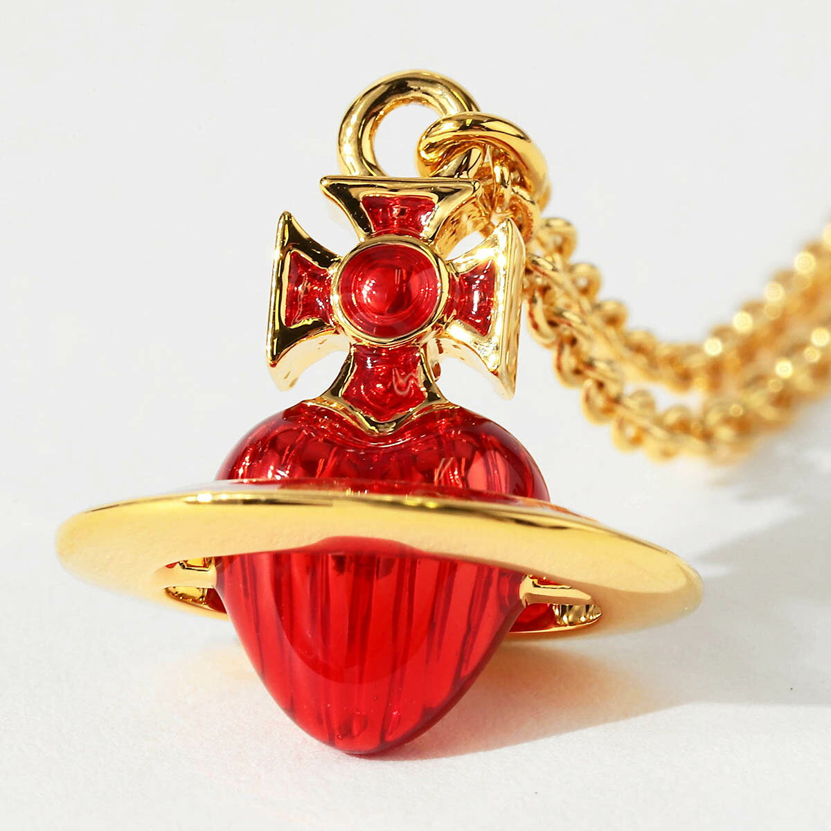 ヴィヴィアン ウエストウッド ネックレス Vivienne Westwood ファビアナ 630203HR 02R250 レディース ゴールド 金 レッド 赤