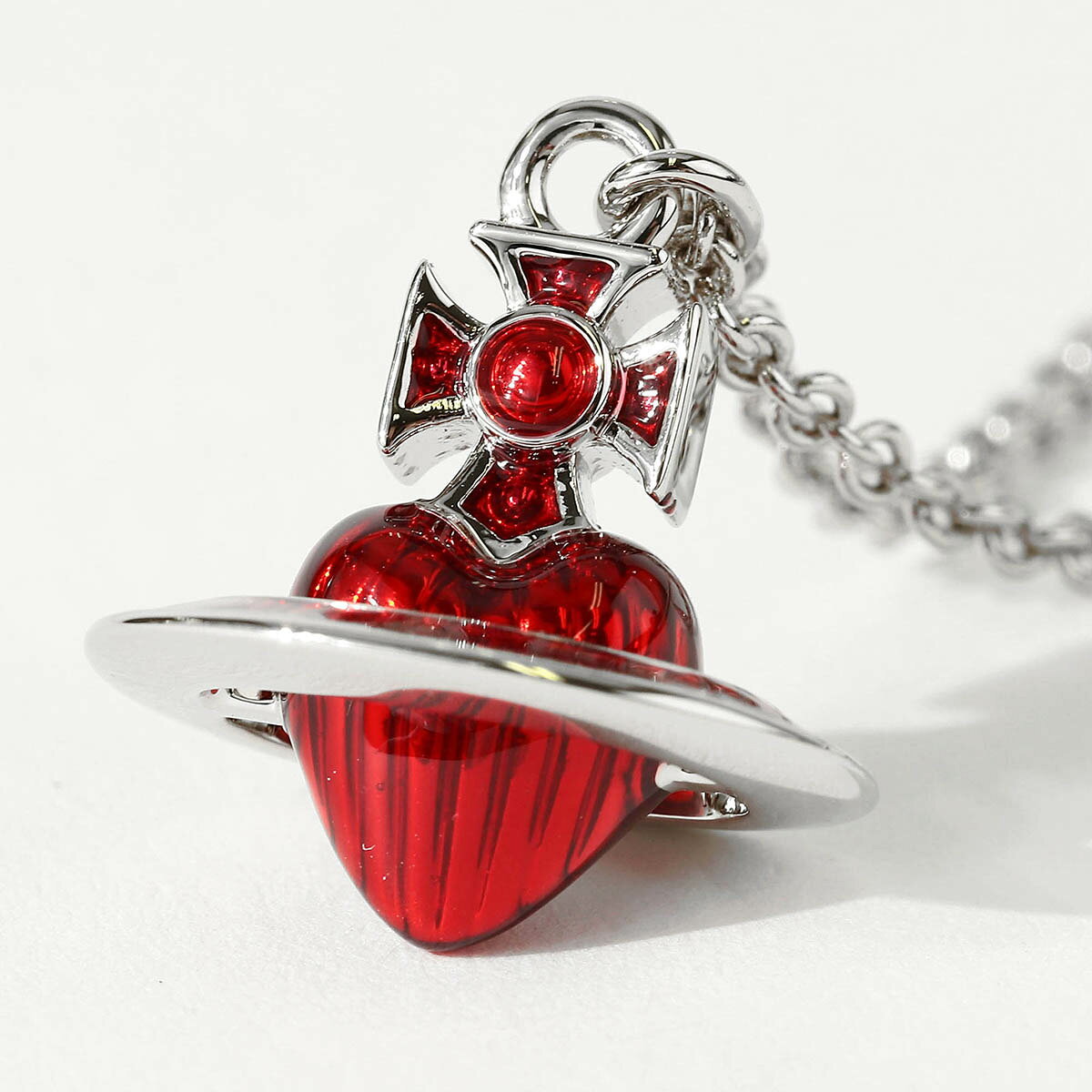 ヴィヴィアン ウエストウッド ネックレス Vivienne Westwood ファビアナ 630203HR 02P420 レディース シルバー 銀 レッド 赤