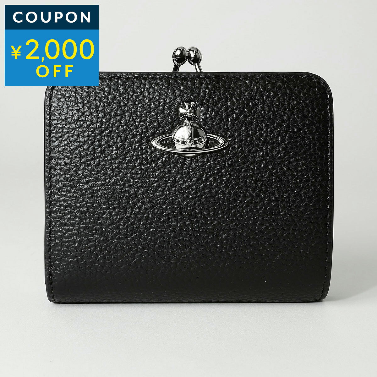 ヴィヴィアン ウエストウッド 2つ折り財布 Vivienne Westwood ピーユー グレイン 5115002XW S000D N403 ユニセックス ブラック 黒