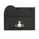 【最大3000円OFFクーポン★1/18(月)14:00まで】ヴィヴィアン ウエストウッド カードケース Vivienne Westwood 51120006 40187 N401 ブランド小物 ピムリコ PIMLICO HEART CREDIT CARD レディース BLACK ブラック 黒【 送料無料】