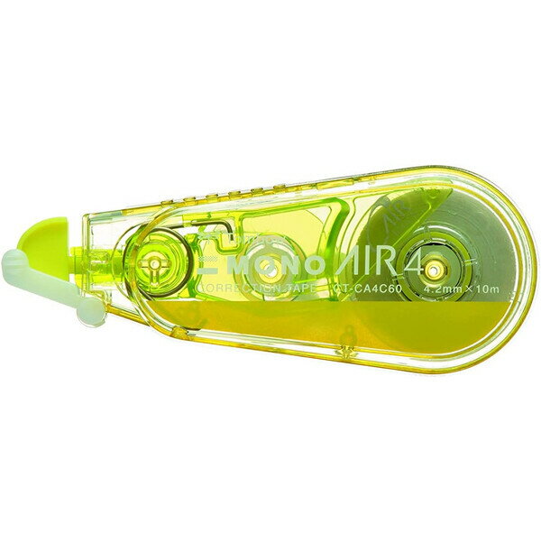 トンボ鉛筆 修正テープ モノエアー ライム 4.2mm×10m 静音設計 使い切り CT-CA4C60 - 送料無料※800円以上 メール便発送