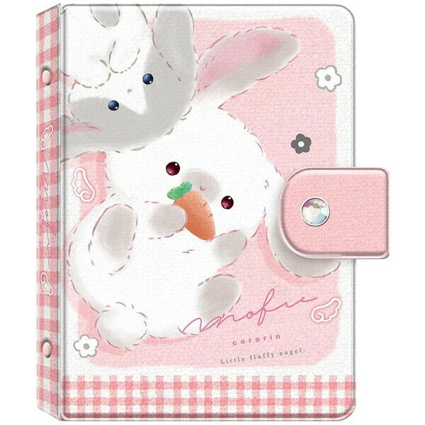 樂天商城 - マイシールバインダー もふころりん うさぎ 6穴 シール台紙 10枚付 貼ってはがせる かわいい クーリア 01238 - 送料無料※800円以上 メール便発送