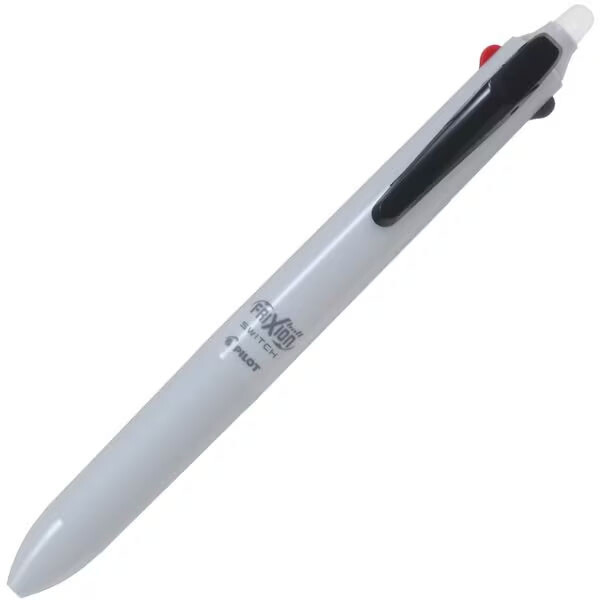 フリクションボールスイッチ 0.38mm/消せる3色 0.5mm/消えない油性 ホワイトグレー 多機能 ボールペン ビジネス パイロット LB31FBS-1-WGY - 送料無料※800円以上 メール便発送
