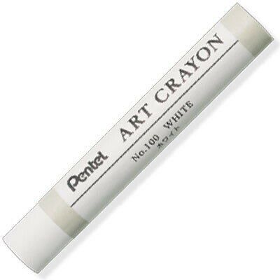 アートクレヨン ホワイト 1本 高発色 混色 重色 絵画 アート 趣味 大人 ぺんてる PTACT100 - 送料無料※800円以上 メール便発送