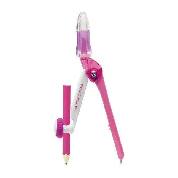 コンパス スーパー くるんパス 鉛筆 桃 ピンク ソニック 小学生 安全 SK-767-P - 送料無料※800円以上 メール便発送