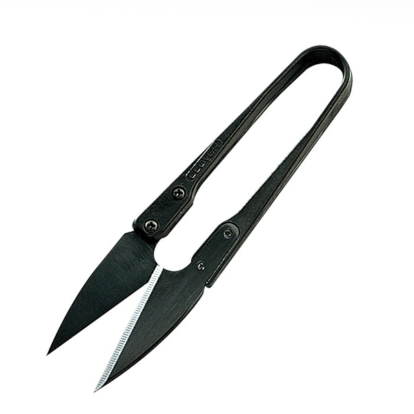 糸切はさみ ブラック 黒刃 10.5cm 裁縫道具 スタンダードタイプ 軽い 抜群の耐久性 クロバー 36-395 - ..