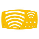 内田洋行 テンプレート No.105 円周定規 1-843-0105 - 送料無料※800円以上 メール便発送