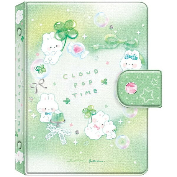 樂天商城 - マイシールバインダー クラウドポップタイム 6穴 シール台紙 10枚付 貼ってはがせる うさぎ かわいい クーリア 01243 - 送料無料※800円以上 メール便発送