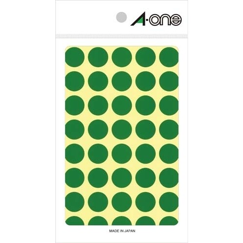 Rakuten - エーワン カラーラベル 15mm 丸 緑 0 7023 - 送料無料※800円以上 メール便発送