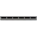 RF 見やすい白黒定規 30cm ブラック APJ281B - 送料無料※800円以上 メール便発送