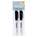 Write White ホワイトボード マーカー ブラック 極細 0.5mm 2本入 イレイサー付キャップ D060-68 - 送料無料※800円以上 メール便...