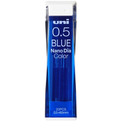 三菱鉛筆 ユニ ナノダイヤ カラー芯 0.5mm ブルー シャープペンシル 替え芯 U05202NDC.33 - 送料無料※800円以上 メール便発送