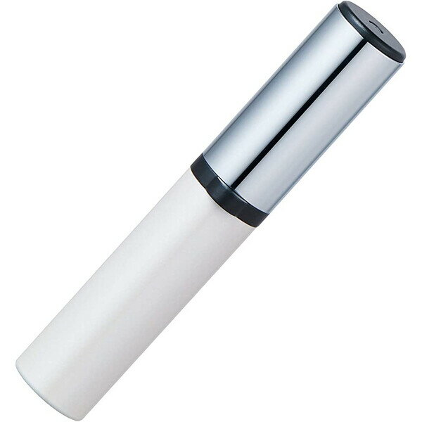 商品名印鑑ケース シュティック ホワイト ハンコ入れ 朱肉内蔵式 簡単 便利 持ち運び 丸印 小判印説明印鑑と朱肉をスリムに携帯便利です。スリムでスタイリッシュな金属製の印鑑ケースが登場しました!キャップに朱肉が内蔵されているから、ワンタッ...