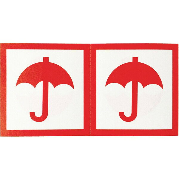 荷札マーク ぬれもの注意 10組入(1組4枚入) シールタイプ ミシン目 注意喚起 配達 荷物 トラスコ中山 TNFM-03 - 送料無料※800円以上 メール便発送