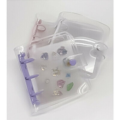 シールバインダーキーホルダー パープル 透明 クリア表紙 台紙付 かわいい クラックス 138814 - 送料無料※800円以上 メール便発送 — vista 2