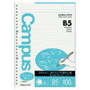 コクヨ キャンパス ルーズリーフ さらさら書ける C罫 5mm B5 100枚 ノ-836CN - 送料無料※800円以上 メール便発送