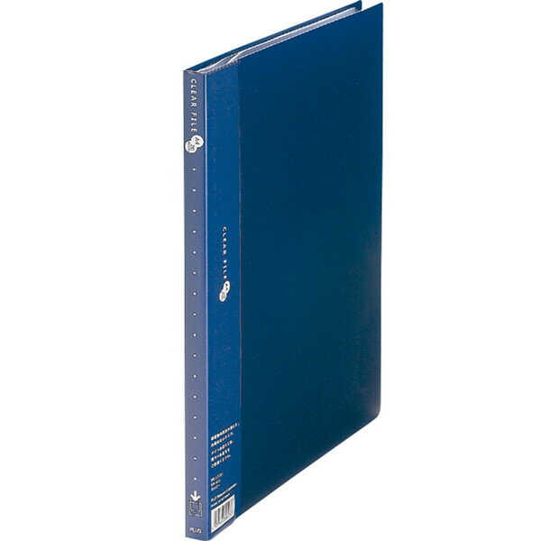 樂天商城 - プラス クリアーファイル 溶着式 タテ入れ A4-S 20ポケット FC-122EL ネイビー FC-122EL NV - 送料無料※800円以上 メール便発送