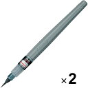 ぺんてる 筆ペン ぺんてる筆 顔料インキ 極細 XFP5F 2個セット XFP5F_SET2 - 送料無料※800円以上 メール便発送