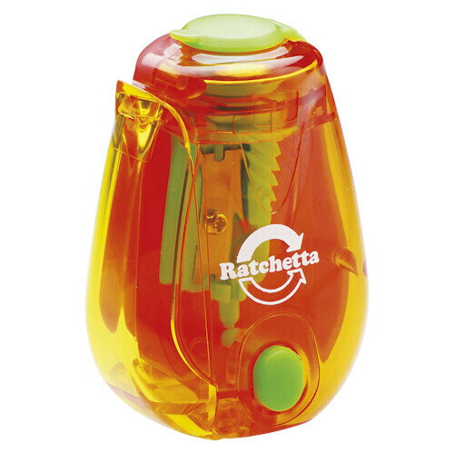 ソニック ハンディ鉛筆削り ラチェッタ 橙 お知らせ機能 SK-825-OR - 送料無料※800円以上 メール便発送