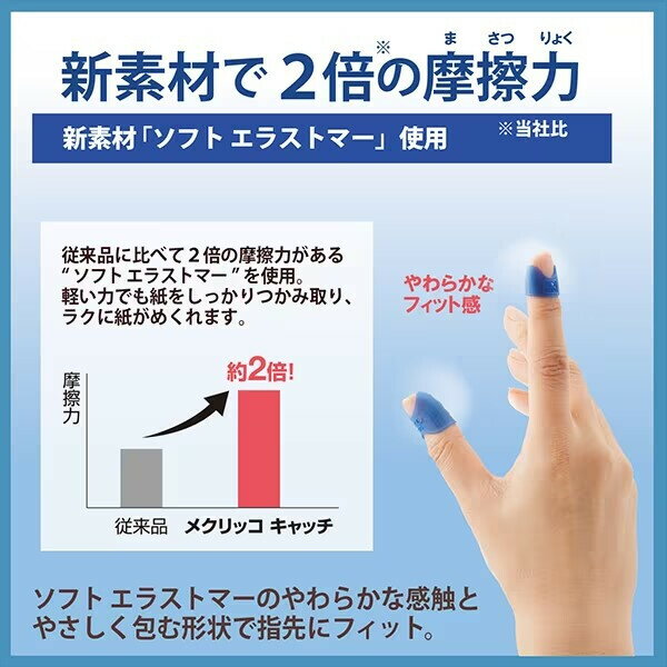 メクリッコ キャッチ Sタイプ ミックス袋 6個入り 2種 3個 紙めくり 事務用品 キャップ型 リング型 KM-301CAR - 送料無料※800円以上 メール便発送 3