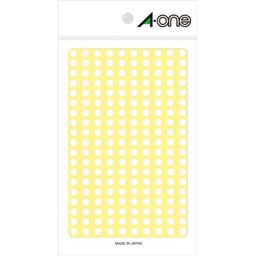 Rakuten - エーワン カラーラベル 5mm 丸 白 0 7070 - 送料無料※800円以上 メール便発送