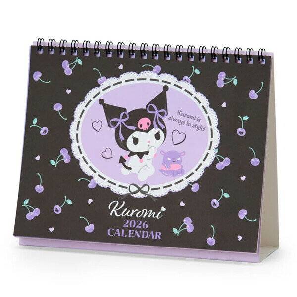 クロミ 2026年 卓上 リングカレンダー 表裏2面タイプ シール付 デスク オフィス かわいい 日本製 サン..
