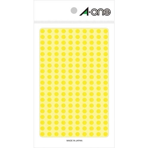 Rakuten - エーワン カラーラベル 5mm 丸 黄 0 7064 - 送料無料※800円以上 メール便発送