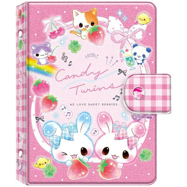 樂天商城 - マイシールバインダー キャンディツインズ 6穴 シール台紙 10枚付 貼ってはがせる ウサギ かわいい クーリア 01237 - 送料無料※800円以上 メール便発送