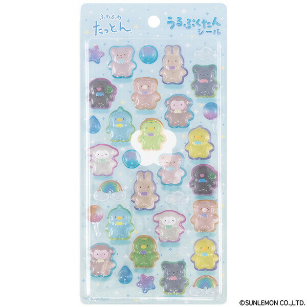 Rakuten - うるぷくたんシール ふわふわたっとん レインボー 透明 ぷっくり 立体 3D アニマル 動物 かわいい ナカバヤシ RSTK-001-1 - 送料無料※800円以上 メール便発送