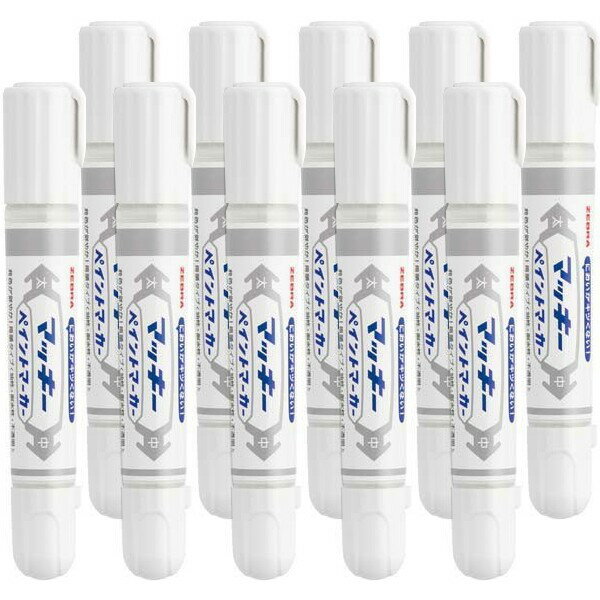 ゼブラ マッキー ペイントマーカー 中字・太字 白 10本セット YYT20-W_SET10 - 送料無料※800円以上 メール便発送