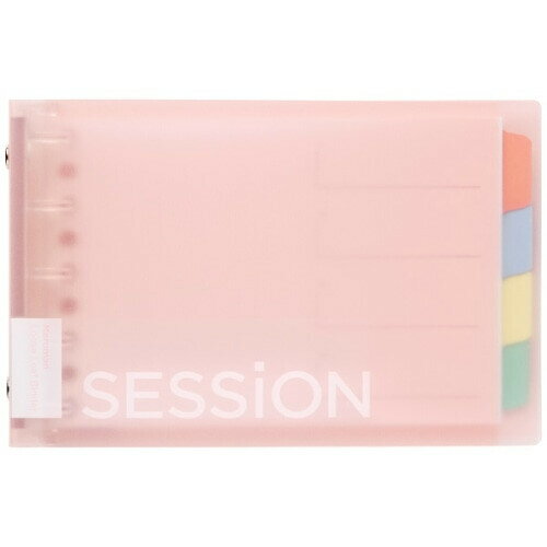 バインダー SESSION セッション ミニサイズ えんぴつで書けるインデックス付き 5穴 さくら ルーズリーフ付 勉強 効率 マルマン FM310A-38 - 送料無料※800円以上 メール便発送