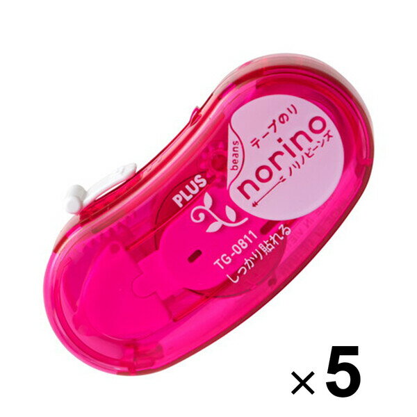 まとめ買い プラス テープのり ノリノビーンズ しっかり貼れる 幅6mm×10m 54-411 TG-0811 CPK 5個セット TG-0811_SET5 - 送料無料※800円以上 メール便発送